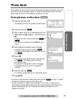 Предварительный просмотр 39 страницы Panasonic KX TG5240 - 5.8 GHz EXPANDABLE CORDLESS... Operating Instructions Manual