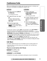 Предварительный просмотр 53 страницы Panasonic KX TG5240 - 5.8 GHz EXPANDABLE CORDLESS... Operating Instructions Manual