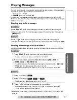 Предварительный просмотр 67 страницы Panasonic KX TG5240 - 5.8 GHz EXPANDABLE CORDLESS... Operating Instructions Manual