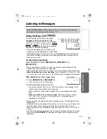 Предварительный просмотр 67 страницы Panasonic KX-TG5240AL Operating Instructions Manual