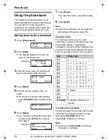 Предварительный просмотр 22 страницы Panasonic KX-TG5431 Operating Instructions Manual