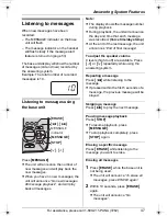 Предварительный просмотр 47 страницы Panasonic KX-TG5431 Operating Instructions Manual