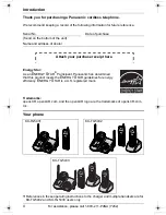 Предварительный просмотр 4 страницы Panasonic KX-TG5431S - 5.8 GHz DSS Cordless Phone Operating Instructions Manual