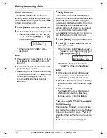 Предварительный просмотр 20 страницы Panasonic KX-TG5431S - 5.8 GHz DSS Cordless Phone Operating Instructions Manual