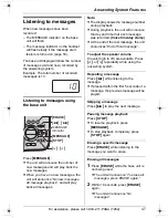 Предварительный просмотр 47 страницы Panasonic KX-TG5431S - 5.8 GHz DSS Cordless Phone Operating Instructions Manual