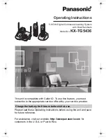 Предварительный просмотр 1 страницы Panasonic KX-TG5436 Operating Instructions Manual