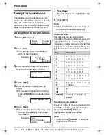 Предварительный просмотр 22 страницы Panasonic KX-TG5436 Operating Instructions Manual