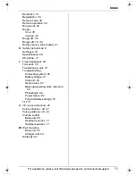 Предварительный просмотр 71 страницы Panasonic KX-TG5436 Operating Instructions Manual