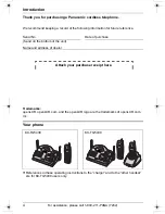 Preview for 4 page of Panasonic KX-TG5438 Operating Instructions Manual