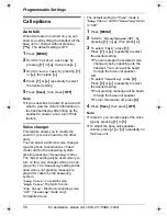 Preview for 36 page of Panasonic KX-TG5438 Operating Instructions Manual