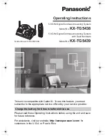 Panasonic KX-TG5438S Operating Instructions Manual preview