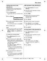 Предварительный просмотр 23 страницы Panasonic KX-TG5438S Operating Instructions Manual