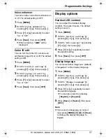 Предварительный просмотр 37 страницы Panasonic KX-TG5438S Operating Instructions Manual