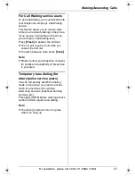 Preview for 21 page of Panasonic KX-TG5451 Operating Instructions Manual