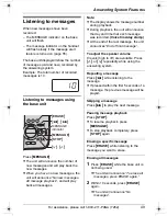 Preview for 49 page of Panasonic KX-TG5451 Operating Instructions Manual