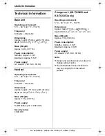 Preview for 70 page of Panasonic KX-TG5451 Operating Instructions Manual