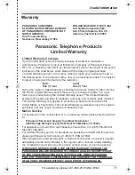 Preview for 71 page of Panasonic KX-TG5451 Operating Instructions Manual