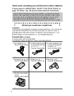 Preview for 2 page of Panasonic KX-TG5480 Operating Instructions Manual