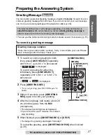 Preview for 27 page of Panasonic KX-TG5480 Operating Instructions Manual