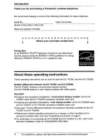 Preview for 4 page of Panasonic KX-TG5561 Operating Instructions Manual