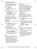 Предварительный просмотр 22 страницы Panasonic KX-TG5583 Operating Instructions Manual