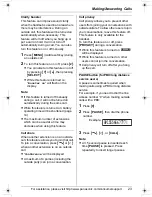 Предварительный просмотр 23 страницы Panasonic KX-TG5583 Operating Instructions Manual