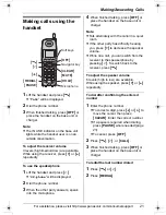 Предварительный просмотр 21 страницы Panasonic KX-TG5583PK Operating Instructions Manual