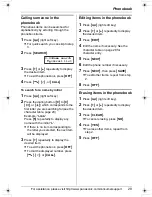 Предварительный просмотр 29 страницы Panasonic KX-TG5583PK Operating Instructions Manual