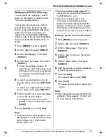 Предварительный просмотр 73 страницы Panasonic KX-TG5583PK Operating Instructions Manual