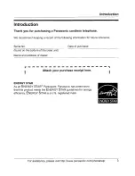 Предварительный просмотр 3 страницы Panasonic KX-TG5621 Operating Instructions Manual