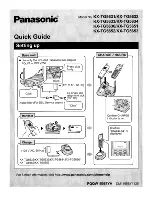 Предварительный просмотр 72 страницы Panasonic KX-TG5631 Operating Instructions Manual