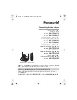 Предварительный просмотр 1 страницы Panasonic KX-TG5631C Operating Instructions Manual