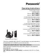 Предварительный просмотр 1 страницы Panasonic KX-TG5631S Operating Instructions Manual