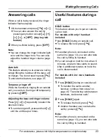 Предварительный просмотр 23 страницы Panasonic KX-TG5631S Operating Instructions Manual