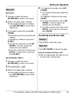 Preview for 45 page of Panasonic KX-TG5671 Operating Instructions Manual