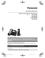 Panasonic KX-TG572SK Operating Instructions Manual предпросмотр