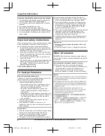 Предварительный просмотр 6 страницы Panasonic KX-TG572SK Operating Instructions Manual