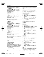 Предварительный просмотр 20 страницы Panasonic KX-TG572SK Operating Instructions Manual