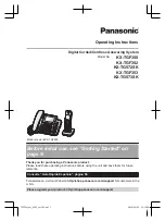 Предварительный просмотр 1 страницы Panasonic KX-TG573SK Operating Instructions Manual