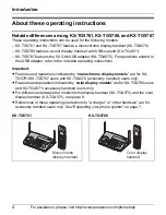 Preview for 4 page of Panasonic KX-TG5761S Operating Instructions Manual