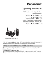 Panasonic KX-TG577 Operating Instructions Manual предпросмотр