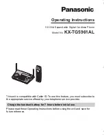 Preview for 1 page of Panasonic KX-TG5961AL Operating Instructions Manual