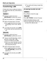 Preview for 56 page of Panasonic KX-TG5961AL Operating Instructions Manual