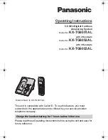 Предварительный просмотр 1 страницы Panasonic KX-TG6051AL Operating Instructions Manual