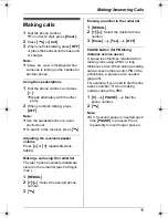 Предварительный просмотр 15 страницы Panasonic KX-TG6051AL Operating Instructions Manual