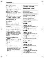 Предварительный просмотр 20 страницы Panasonic KX-TG6051AL Operating Instructions Manual