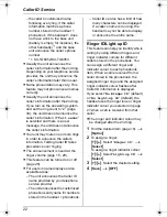 Предварительный просмотр 22 страницы Panasonic KX-TG6051AL Operating Instructions Manual