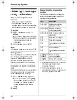 Предварительный просмотр 32 страницы Panasonic KX-TG6051AL Operating Instructions Manual