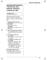 Предварительный просмотр 39 страницы Panasonic KX-TG6051AL Operating Instructions Manual