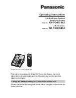 Предварительный просмотр 1 страницы Panasonic KX-TG6051NZ Operating Instructions Manual